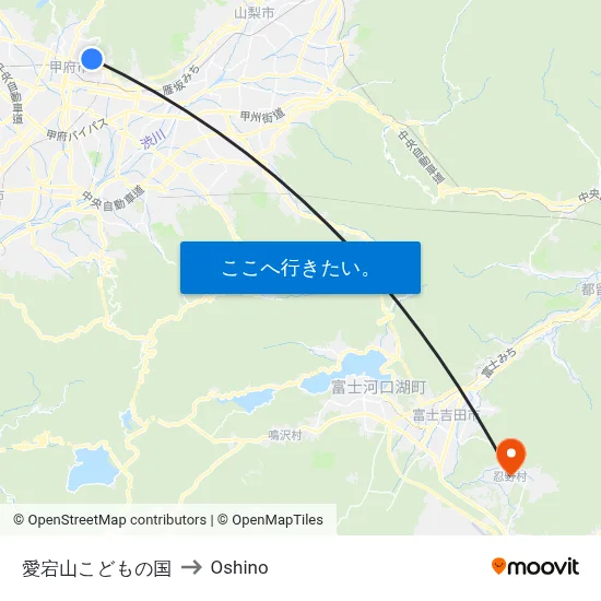 愛宕山こどもの国 to Oshino map