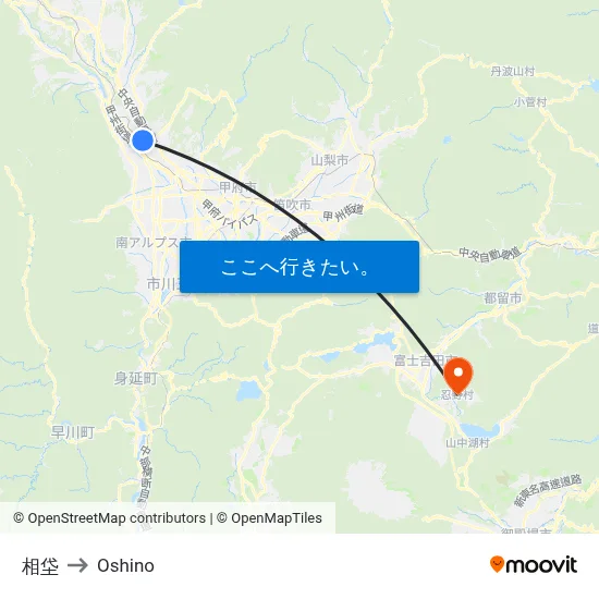 相垈 to Oshino map