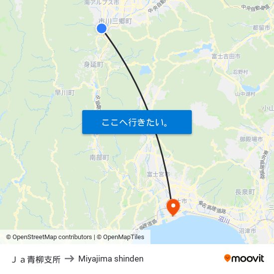 Ｊａ青柳支所 to Miyajima shinden map