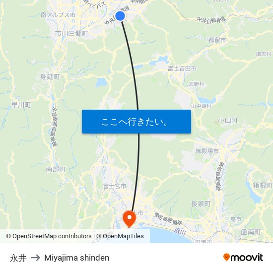 永井 to Miyajima shinden map