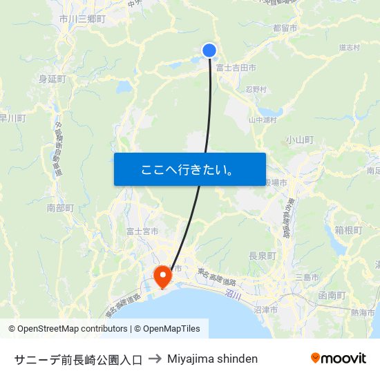 サニーデ前長崎公園入口 to Miyajima shinden map