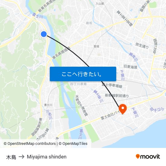 木島 to Miyajima shinden map