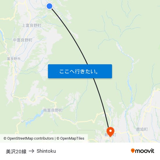 美沢20線 to Shintoku map