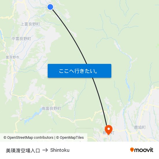 美瑛滑空場入口 to Shintoku map