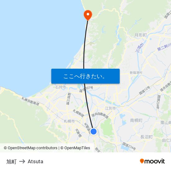 旭町 to Atsuta map