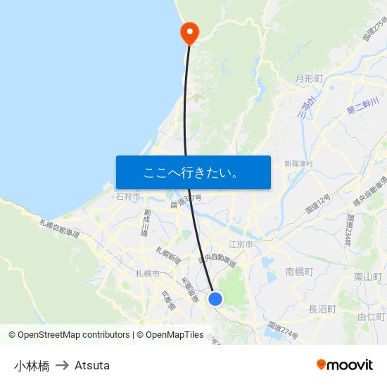 小林橋 to Atsuta map
