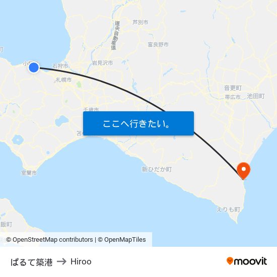 ぱるて築港 to Hiroo map