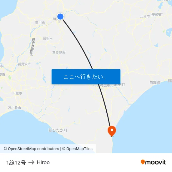 1線12号 to Hiroo map