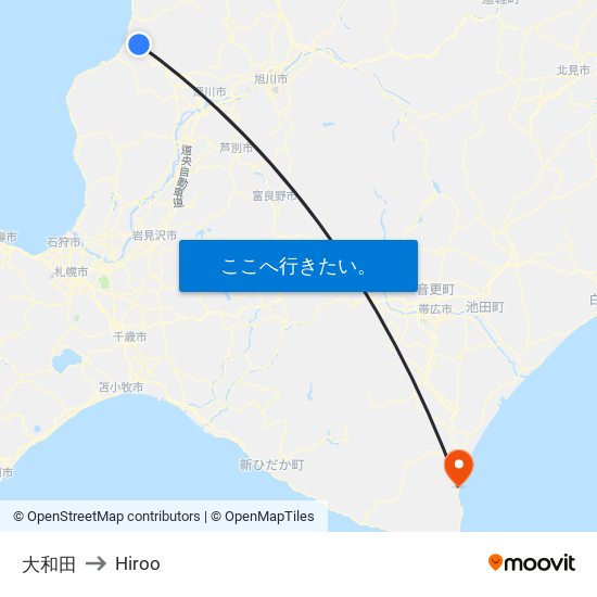 大和田 to Hiroo map