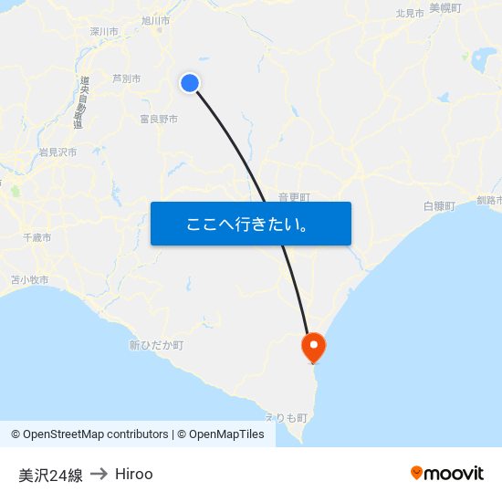 美沢24線 to Hiroo map