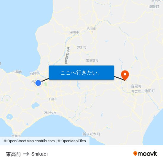 東高前 to Shikaoi map