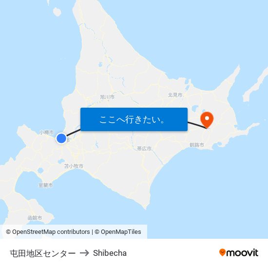 屯田地区センター to Shibecha map