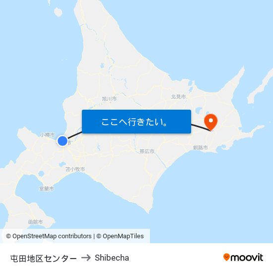 屯田地区センター to Shibecha map