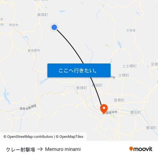 クレー射撃場 to Memuro minami map