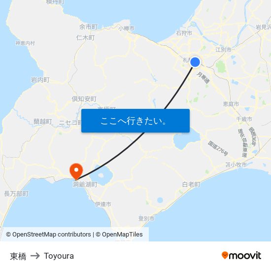 東橋 to Toyoura map