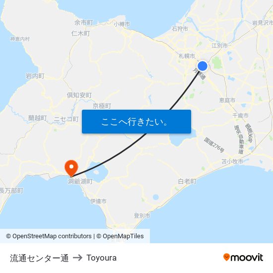 流通センター通 to Toyoura map