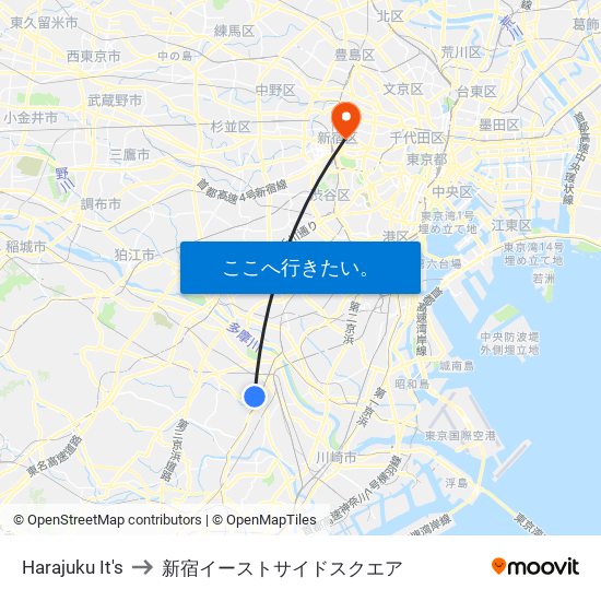 Harajuku It's to 新宿イーストサイドスクエア map