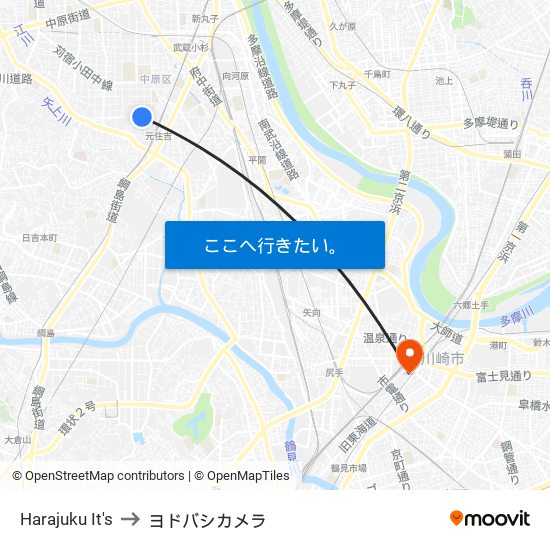 Harajuku It's to ヨドバシカメラ map