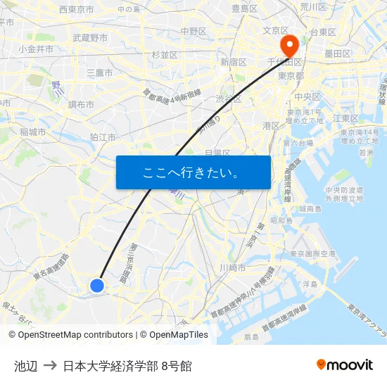 池辺 to 日本大学経済学部 8号館 map