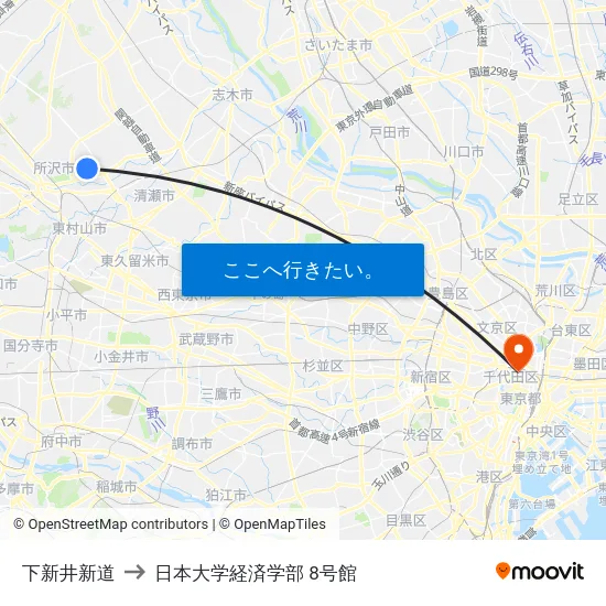 下新井新道 to 日本大学経済学部 8号館 map