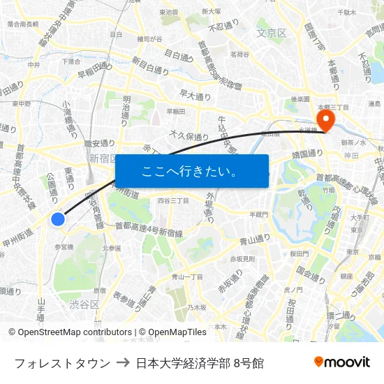 フォレストタウン to 日本大学経済学部 8号館 map