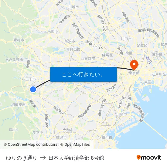 ゆりのき通り to 日本大学経済学部 8号館 map