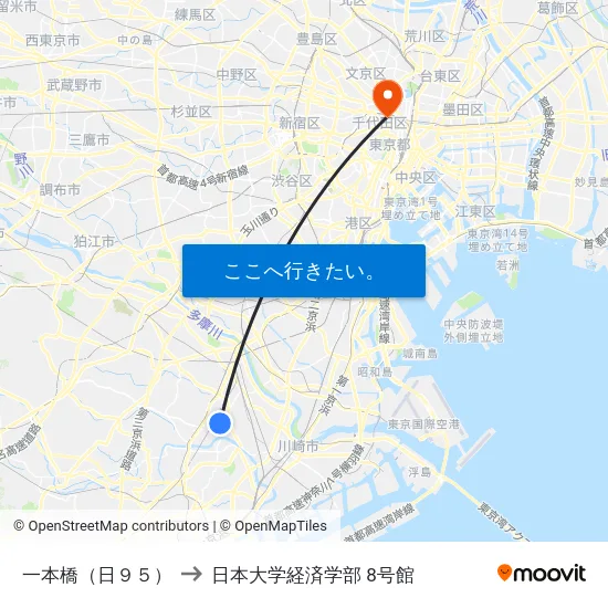 一本橋（日９５） to 日本大学経済学部 8号館 map