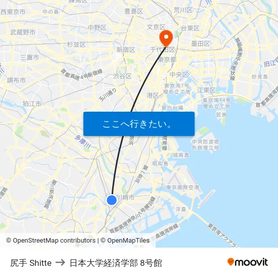 尻手 Shitte to 日本大学経済学部 8号館 map
