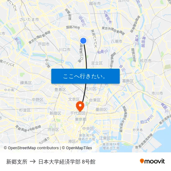 新郷支所 to 日本大学経済学部 8号館 map
