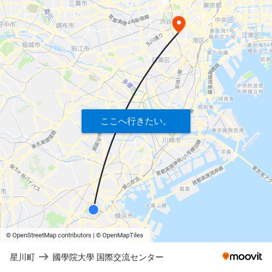 星川町 to 國學院大學 国際交流センター map