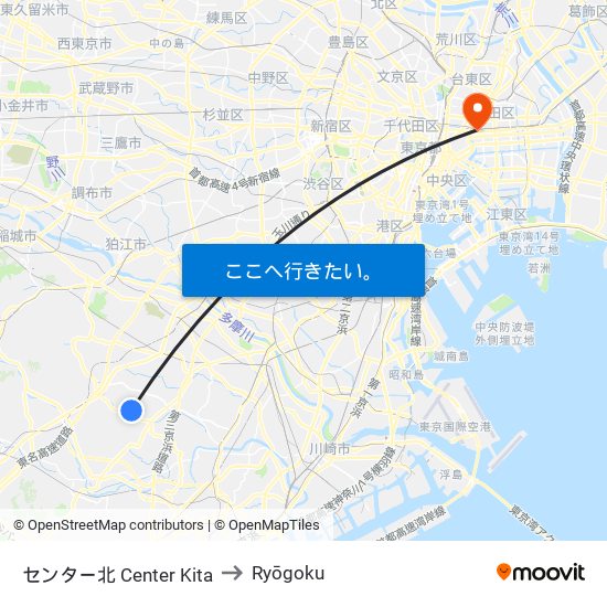 センター北 Center Kita to Ryōgoku map