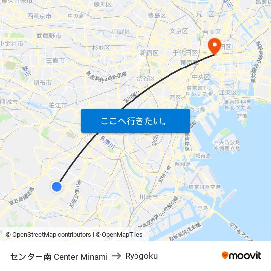 センター南 Center Minami to Ryōgoku map