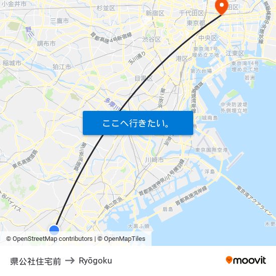 県公社住宅前 to Ryōgoku map