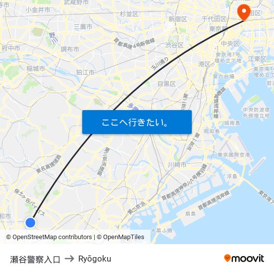 瀬谷警察入口 to Ryōgoku map