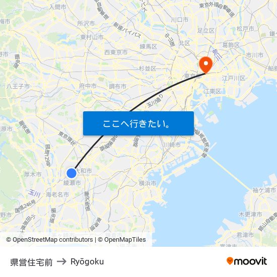 県営住宅前 to Ryōgoku map