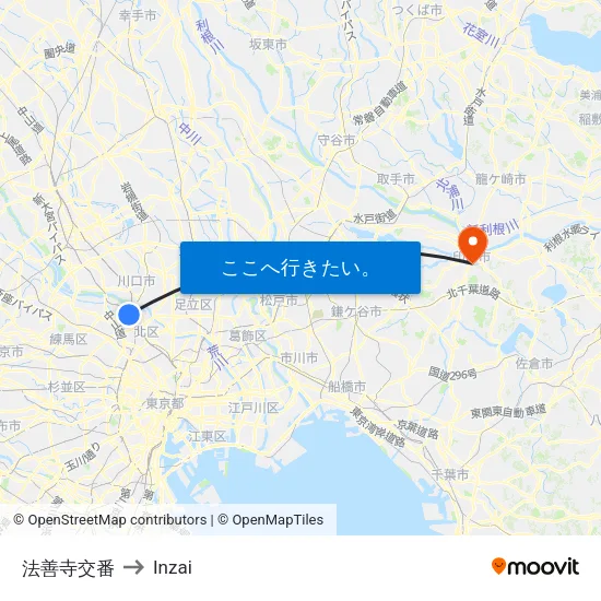 法善寺交番 to Inzai map