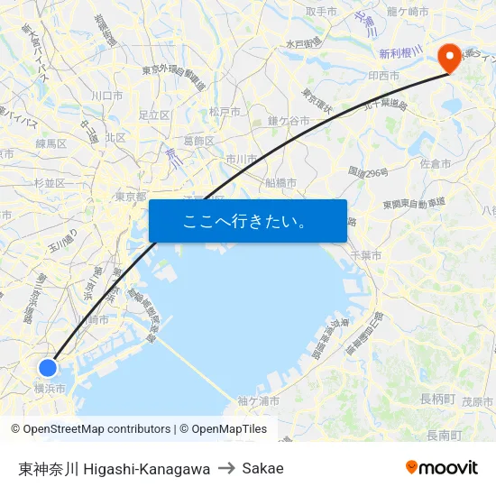 東神奈川 Higashi-Kanagawa to Sakae map