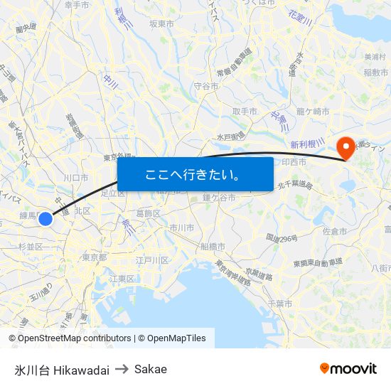 氷川台 Hikawadai to Sakae map