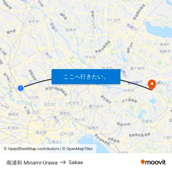 南浦和 Minami-Urawa to Sakae map