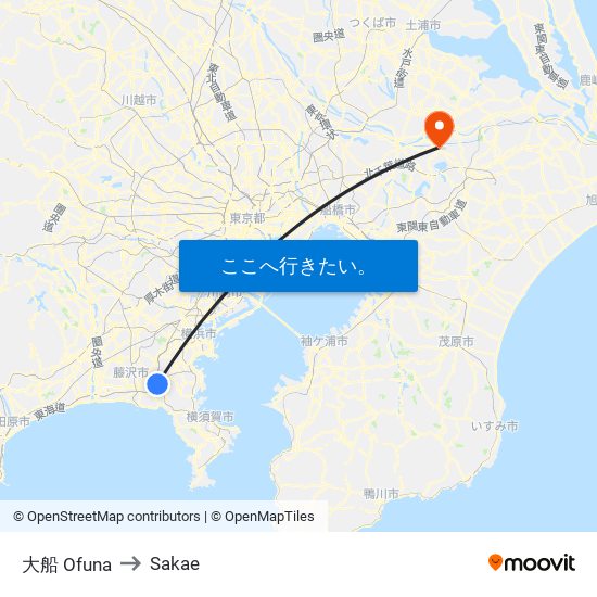 大船 Ofuna to Sakae map