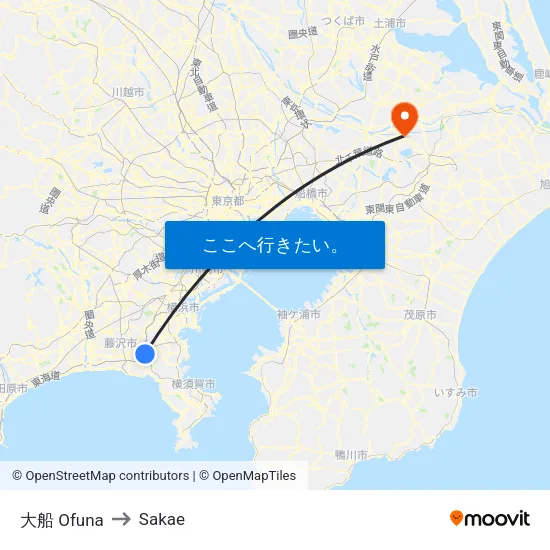 大船 Ofuna to Sakae map