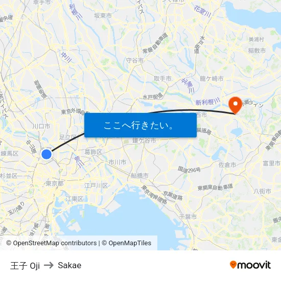 王子 Oji to Sakae map