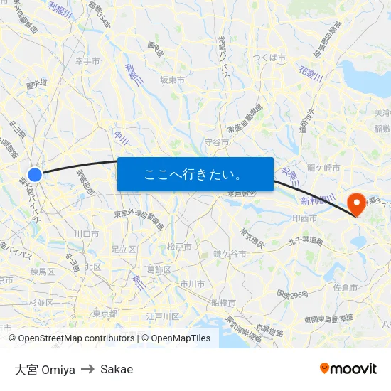 大宮 Omiya to Sakae map