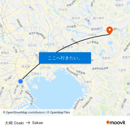 大崎 Osaki to Sakae map