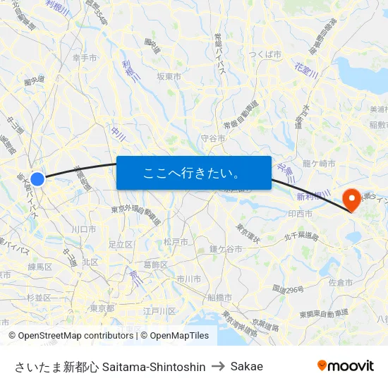 さいたま新都心 Saitama-Shintoshin to Sakae map