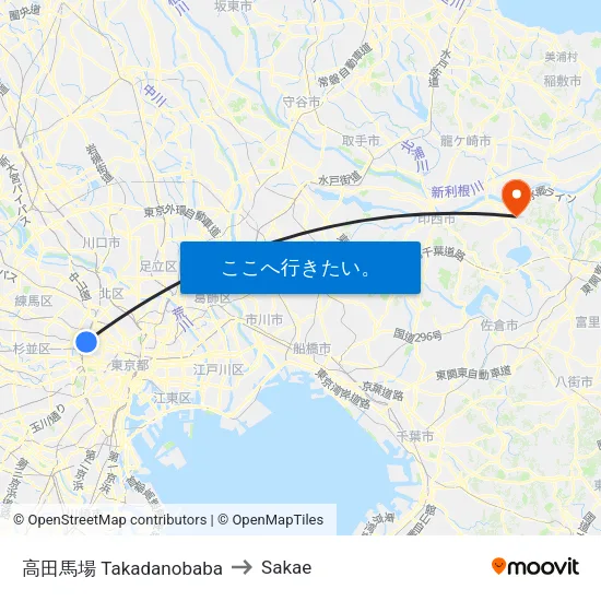 高田馬場 Takadanobaba to Sakae map