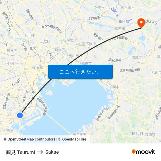 鶴見 Tsurumi to Sakae map