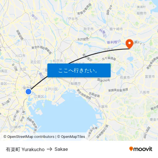 有楽町 Yurakucho to Sakae map