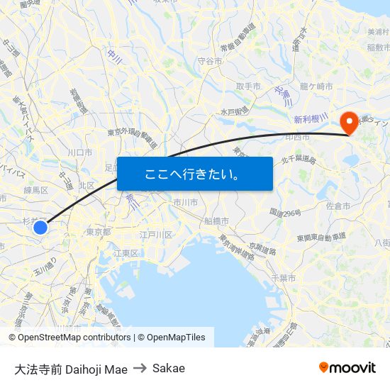 大法寺前 Daihoji Mae to Sakae map