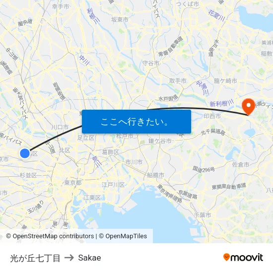 光が丘七丁目 to Sakae map